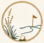 Ashwell golf flag and wheat emblem